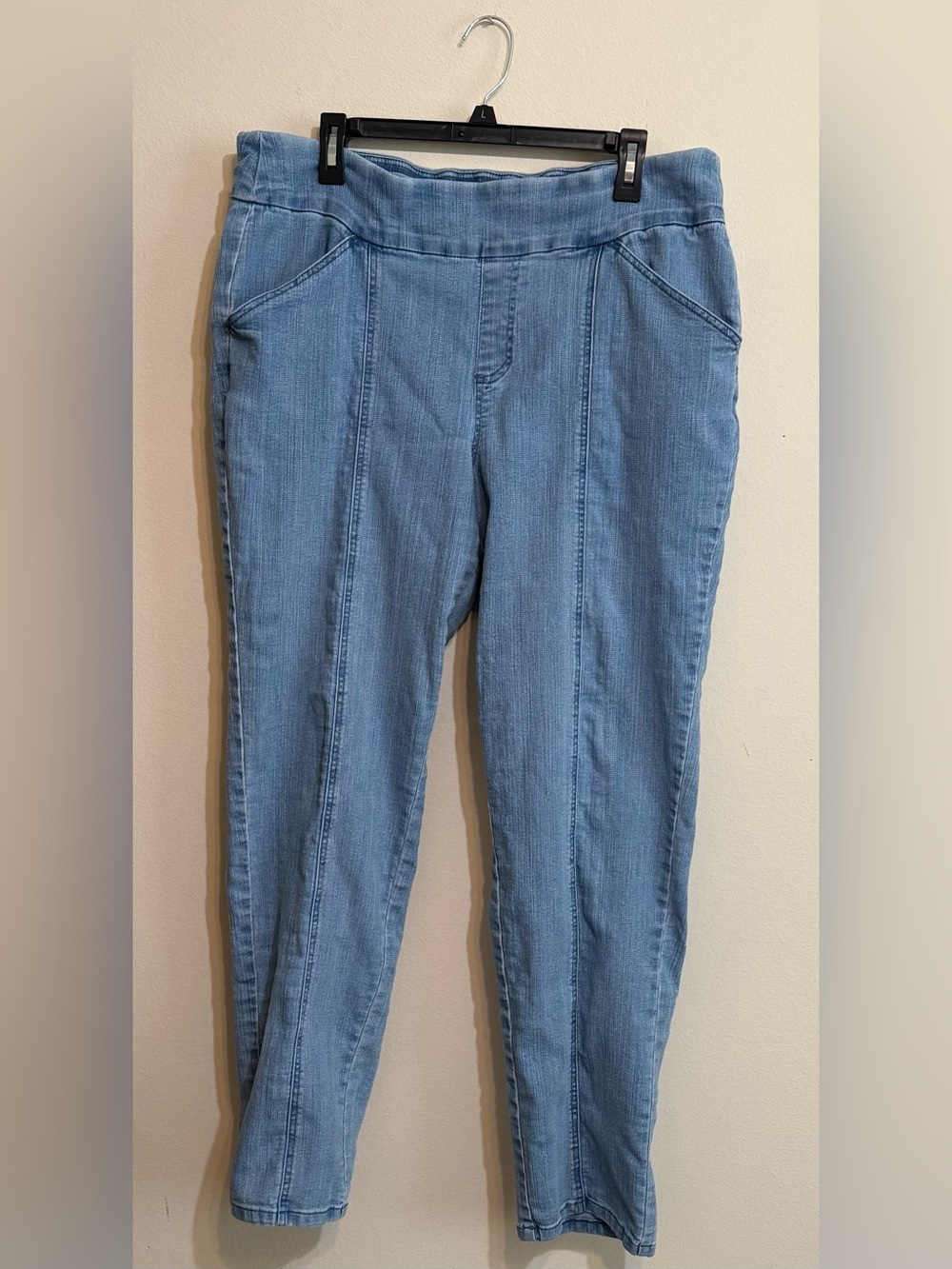 D & Co Light Blue Pull-On Denim Jeans 20W